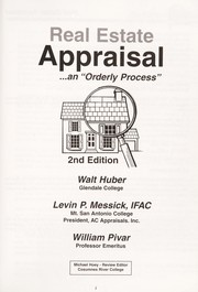 Cover of: Real estate appraisal-- an "orderly process"