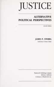Cover of: Justice : alternative political perspectives by 