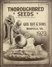 Cover of: A catalogue of thoroughbred seeds: with illustrations from photographs and cultural suggestions for gardeners