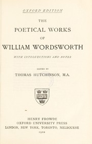 Cover of: The poetical works of Wordsworth