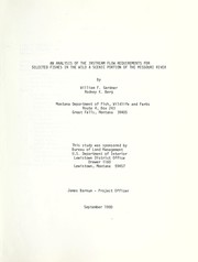 Cover of: An analysis of the instream flow requirements for selected fishes in the wild & scenic portion of the Missouri River