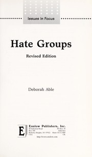 Cover of: Hate groups by Deborah Able