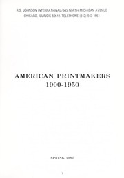 Cover of: American printmakers, 1900-1950.