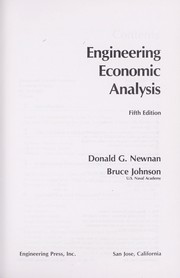 Cover of: Engineering economic analysis