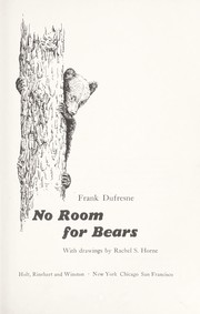 Cover of: No room for bears.