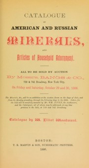 Cover of: Catalogue of American and Russian minerals, and articles of household adornment