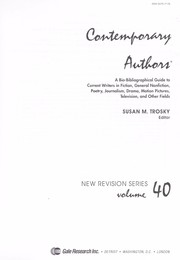 Cover of: Contemporary Authors New Revision, Vol. 40 by Susan M. Trosky