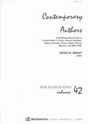 Cover of: Contemporary Authors New Revision, Vol. 42