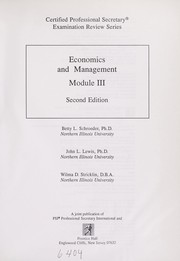 Cover of: Economics and management, module III