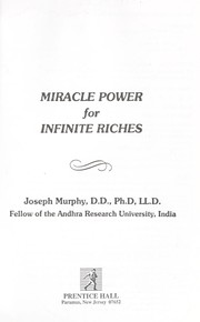 Cover of: Miracle power for infinite riches.
