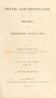 Cover of: Physic and physicians: sketches of celebrated medical men