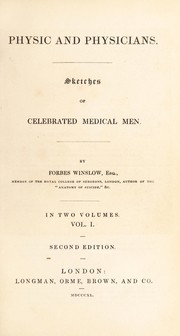 Cover of: Physic and physicians: sketches of celebrated medical men