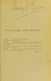 Voice, song and speech by Lennox Browne