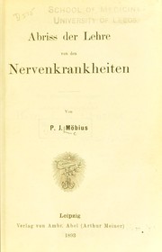 Cover of: Abriss der Lehre von den Nervenkrankheiten