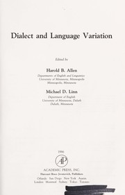 Cover of: Dialect and language variation