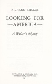 Cover of: Looking for America : a writer's odyssey by 