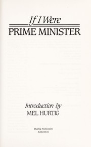 Cover of: If I Were Prime Minister