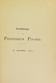 Cover of: Hommage au Professeur Pinard: 13 novembre 1910.