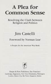 Cover of: A plea for common sense: resolving the clash between religion and politics