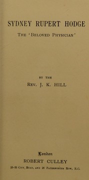 Cover of: Sydney Rupert Hodge by J. K. Hill