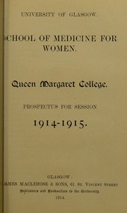 Cover of: Prospectus for session 1914-1915