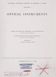 Cover of: Optical instruments