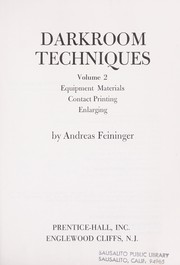 Cover of: Darkroom Techniques Volume 2 by Andreas Feininger