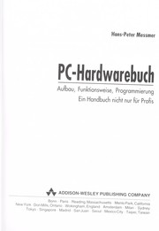 Cover of: PC-Hardwarebuch: Aufbau, Funktionsweise, Programmierung ; ein Handbuch nicht nur fu r Profis
