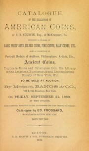 Catalogue of the collection of American coins, of B.B. Courcin ... by Frossard, Edward