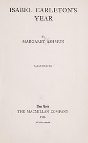Cover of: Isabel Carleton's year by Margaret Eliza Ashmun