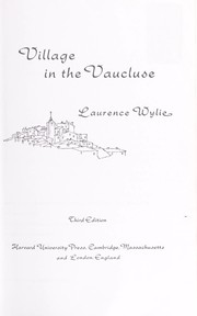 Cover of: Village in the Vaucluse