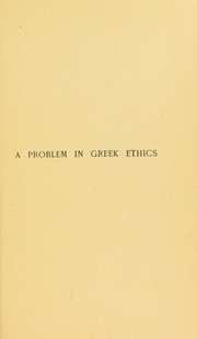 Cover of: A problem in Greek ethics by John Addington Symonds