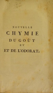 Cover of: Nouvelle chimie du go© t et de l'odorat
