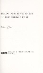 Cover of: Trade and investment in the Middle East