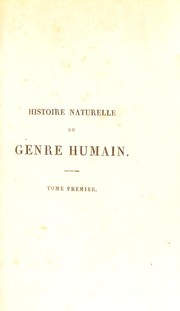 Cover of: Histoire naturelle du genre humain ...