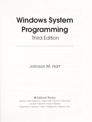 Cover of: Windows system programming