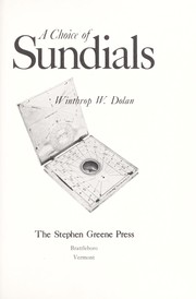 Cover of: A choice of sundials