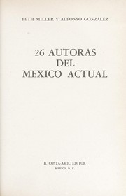 Cover of: 26 autoras del México actual