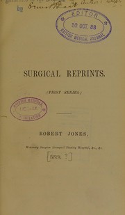 Cover of: Surgical reprints by Sir Robert Jones, 1st Baronet