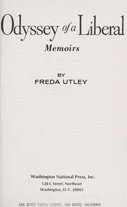 Cover of: Odyssey of a liberal; memoirs. by Freda Utley