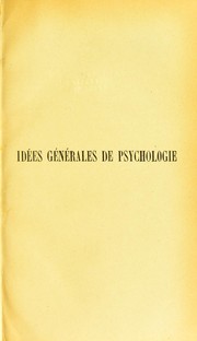 Cover of: Idées générales de psychologie by Georges Henri Luquet