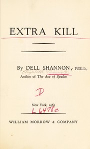 Cover of: Extra kill by Dell Shannon