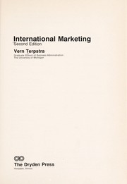 Cover of: International marketing