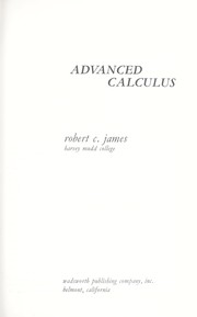 Cover of: Advanced calculus