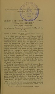 Chronic intestinal stasis surgically considered by William Seaman Bainbridge