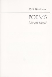 Cover of: Poems, new and selected. by Reed Whittemore