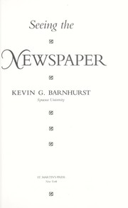 Cover of: Seeing the newspaper