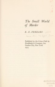 Cover of: The Small World of Murder