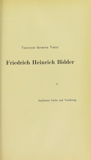 Cover of: Gyn©Þkologische Mittheilungen: Gratulationsschrift zur Feier des 50j©Þhrigen Doctorjubil©Þums von Friedrich Heinrich Bidder, Prof. emer. der Physiologie