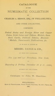 Cover of: Catalogue of the numismatic collection of Charles A. Besson ... and other collectors ...